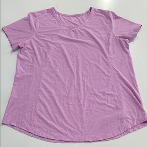 Duluth Trading Armachillo Short Sleeve V-Neck T-Shirt Purple Women's XXL
